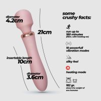 Crushious Jinx Dubbele Vibrator met Verwarming - Roze, afbeelding 5