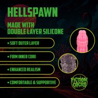 Fiction Cocks Hellspawn - Siliconen dildo - Rood/Zwart, afbeelding 7