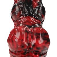 Fiction Cocks Hell Invader - Siliconen dildo - Rood/Zwart, afbeelding 4