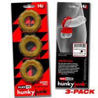 Hunkyjunk Super Huj - 3-pack rekbare cockringen - Brons metallic, afbeelding 2