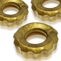 Hunkyjunk Super Huj - 3-pack rekbare cockringen - Brons metallic, afbeelding 3