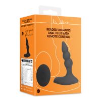 Loveline Vibrerende Anaalplug met Bolletjes en Afstandsbediening - Dropzwart, afbeelding 2