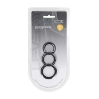 Levelz Classic Siliconen Cockring Set van 3 - XS/S/M - Zwart, afbeelding 3