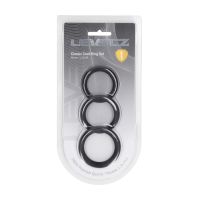 Levelz Classic Siliconen Cockring Set van 3 - L/XL/XXL - Zwart, afbeelding 2
