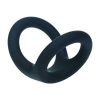 Levelz Double O Siliconen Cockring - L - Zwart, afbeelding 3