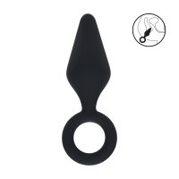 Levelz Siliconen Anaalplug met Lus - S - Zwart