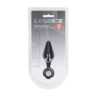 Levelz Siliconen Anaalplug met Lus - S - Zwart, afbeelding 4