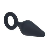 Levelz Siliconen Anaalplug met Lus - S - Zwart, afbeelding 2