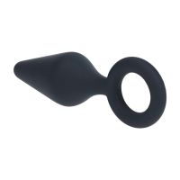Levelz Siliconen Anaalplug met Lus - S - Zwart, afbeelding 3