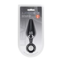 Levelz Siliconen Anaalplug met Lus - L - Zwart, afbeelding 4