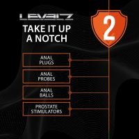 Levelz Siliconen Anaalplug met Lus - L - Zwart, afbeelding 7