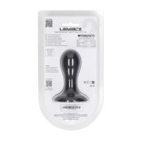 Levelz Single Rattle Vloeibare Siliconen Anaalplug - S - Zwart, afbeelding 3