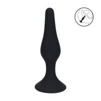 Levelz Slanke Siliconen Anaalplug - M - Zwart