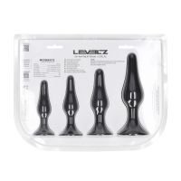 Levelz Slim siliconen anaalplug set van 4 - S/M/L/XL - Zwart, afbeelding 4