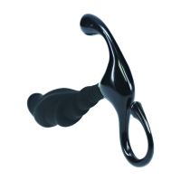 Levelz Geribbelde siliconen prostaatstimulator met harde lus - M - Zwart, afbeelding 4
