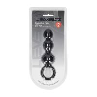 Levelz Siliconen Anaal Probe met Bolletjes en Lus - Zwart, afbeelding 3