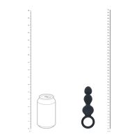 Levelz Siliconen Anaal Probe met Bolletjes en Lus - Zwart, afbeelding 5