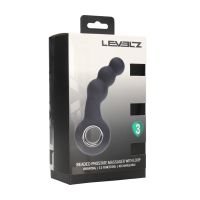 Levelz Vibrerende siliconen prostaatstimulator met kralen en lus - Zwart, afbeelding 5