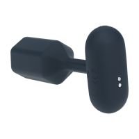Levelz Zeshoekige Vibrerende Siliconen Anaalplug - L - Zwart, afbeelding 2
