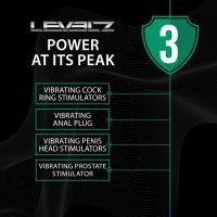 Levelz Zeshoekige Vibrerende Siliconen Anaalplug - L - Zwart, afbeelding 7