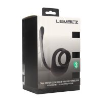 Levelz Dual Motor siliconen cockring met prostaatstimulator - Zwart, afbeelding 5