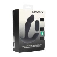 Levelz Vibrerende prostaatstimulator met dubbele motor en afstandsbediening van vloeibare siliconen - Zwart, afbeelding 6
