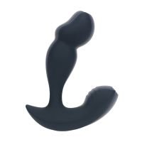Levelz Vibrerende prostaatstimulator met dubbele motor en afstandsbediening van vloeibare siliconen - Zwart, afbeelding 4