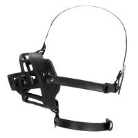 Ouch! Muilkorf met afneembare ball gag - Zwart, afbeelding 4