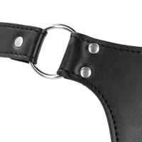 Ouch! PU-leren kuisheidsgordel met riemen - Zwart, afbeelding 7