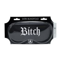 Ouch! Bitch - Satijnen Masker met Print - Zwart, afbeelding 3