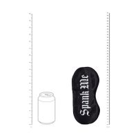 Ouch! Spank Me - Satijnen Masker met Print - Zwart, afbeelding 3