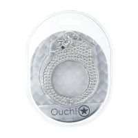 Ouch! Heavy-Duty Diamond Handboeien - Zilver, afbeelding 2