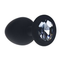 Ouch! Verwisselbare Diamond Rond Buttplug - Large - Zwart