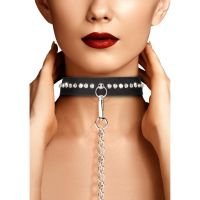 Ouch! Halsband met diamantstuds en lijn, afbeelding 6