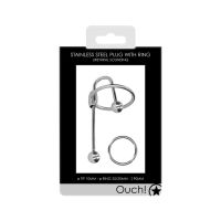 Ouch! RVS penisplug met bal - 10 mm, afbeelding 2