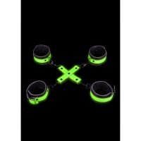 Ouch! Hand- en enkelboeien met hogtie - Glow in the Dark