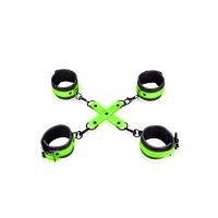 Ouch! Hand- en enkelboeien met hogtie - Glow in the Dark, afbeelding 4
