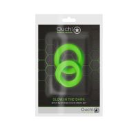 Ouch! Cockring set - Glow in the Dark - 2 stuks, afbeelding 2