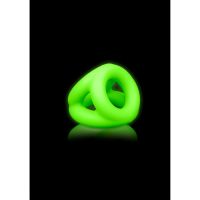Ouch! Cockring met ballstrap - Glow in the Dark