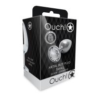 Ouch! Round Gem Buttplug - Small - Zilver/Diamant, afbeelding 5