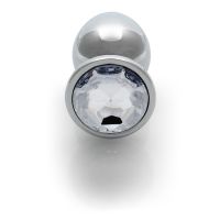 Ouch! Round Gem Buttplug - Large - Zilver/Diamant, afbeelding 4