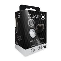Ouch! Round Gem Buttplug - Small - Gunmetal/Diamant, afbeelding 5