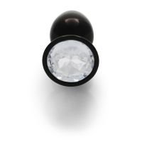 Ouch! Round Gem Buttplug - Small - Gunmetal/Diamant, afbeelding 2