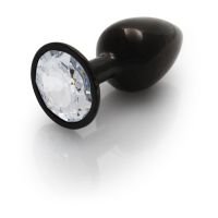 Ouch! Round Gem Buttplug - Small - Gunmetal/Diamant, afbeelding 4