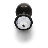 Ouch! Round Gem Buttplug - Medium - Gunmetal/Diamant, afbeelding 5