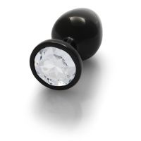 Ouch! Round Gem Buttplug - Medium - Gunmetal/Diamant, afbeelding 6