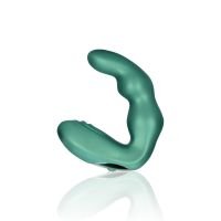 Ouch! Bent vibrerende prostaatstimulator met afstandsbediening - Metallic groen, afbeelding 5