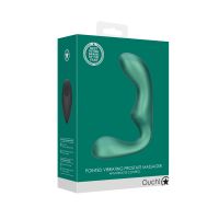 Ouch! Pointed vibrerende prostaatstimulator met afstandsbediening - Metallic groen, afbeelding 2
