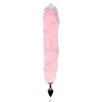 Ouch! Lichtgevende vossenstaart met metalen buttplug - Roze, afbeelding 6