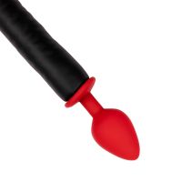 Ouch! Siliconen anaalplug Devil's Tail - Zwart/rood, afbeelding 4